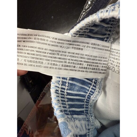 Abercrombie & Fitch Chambray Joggers Light Wash Soft Drawstring Denim Pants XS - Picture 8 of 9